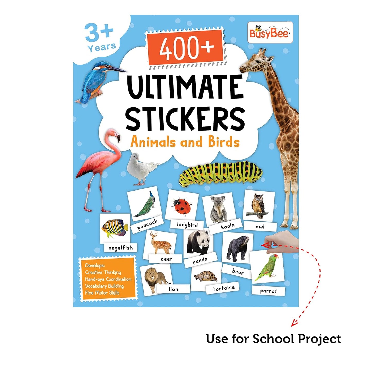 400+ Ultimate Stickers Book - Animals and Birds for 3+ Years Kids (English, Paperback)
