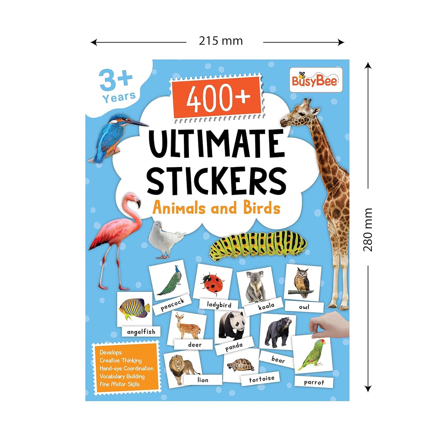 400+ Ultimate Stickers Book - Animals and Birds for 3+ Years Kids (English, Paperback)