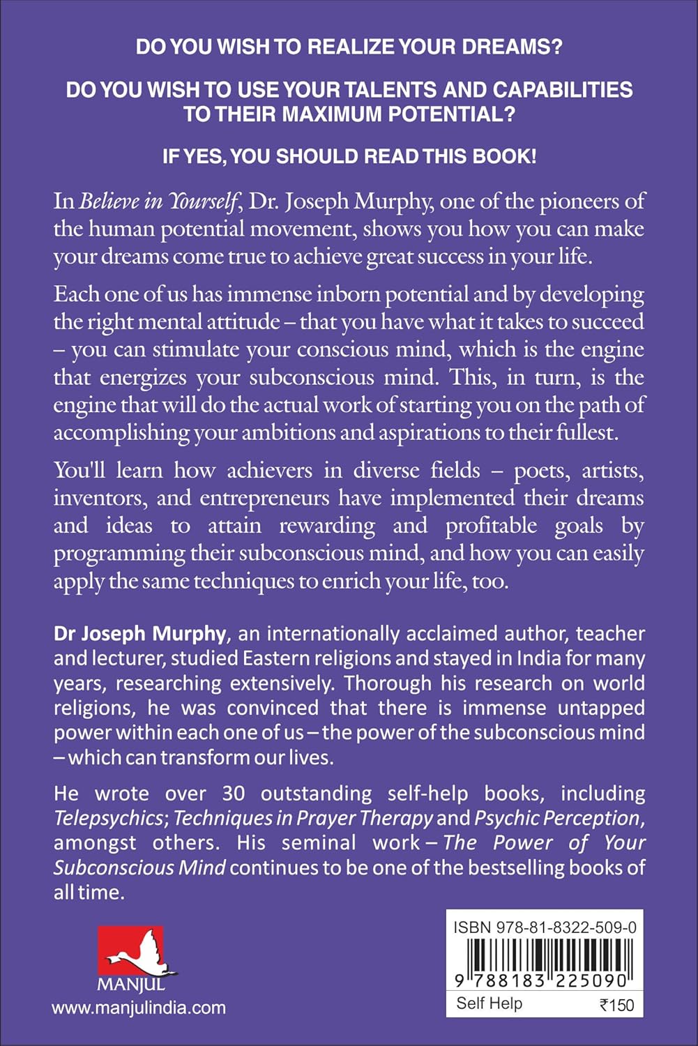 BELIEVE IN YOURSELF (English, Paperback, Dr. Joseph Murphy)