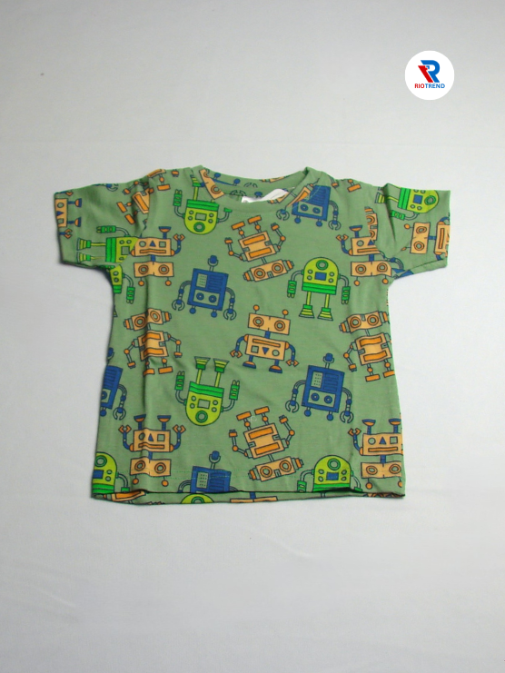 Robo design T-shirt for baby boys aged 6-12 months, by RioTrend