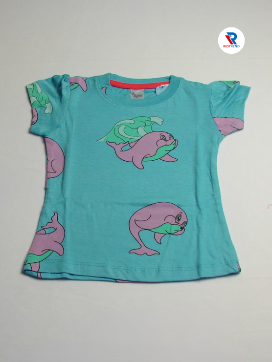 Fish design top for baby girls aged 6-12 months, by RioTrend