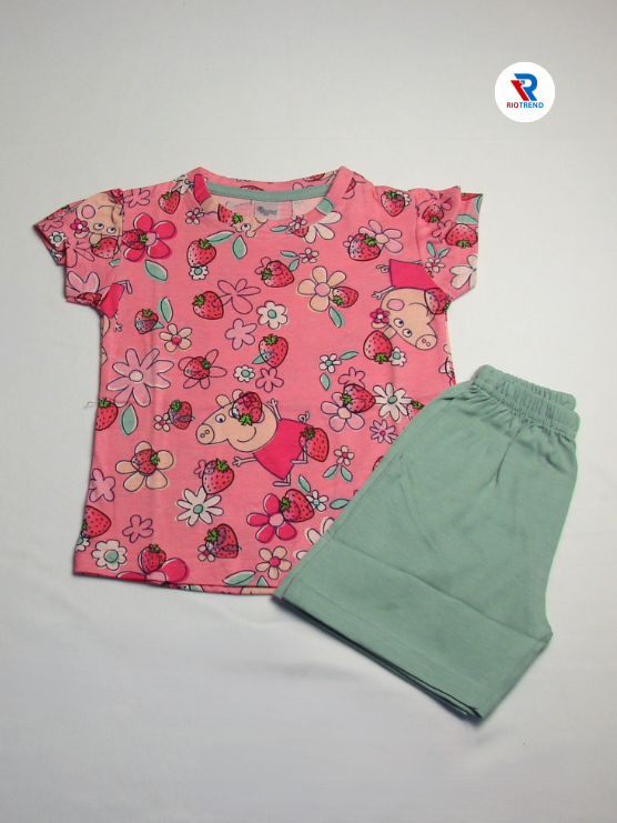 Strawberry design clothing set for baby girls aged 12-18 months, by RioTrend