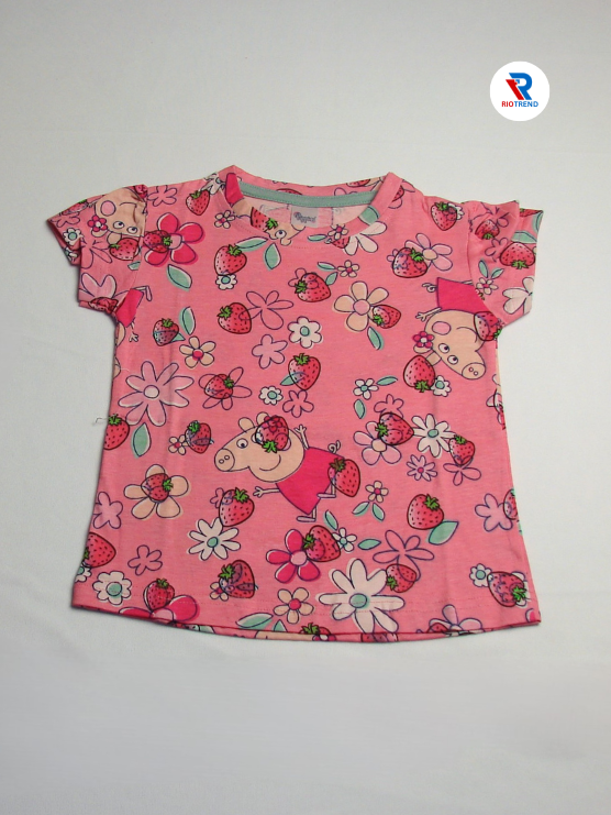 Strawberry design top for baby girls aged 12-18 months, by RioTrend