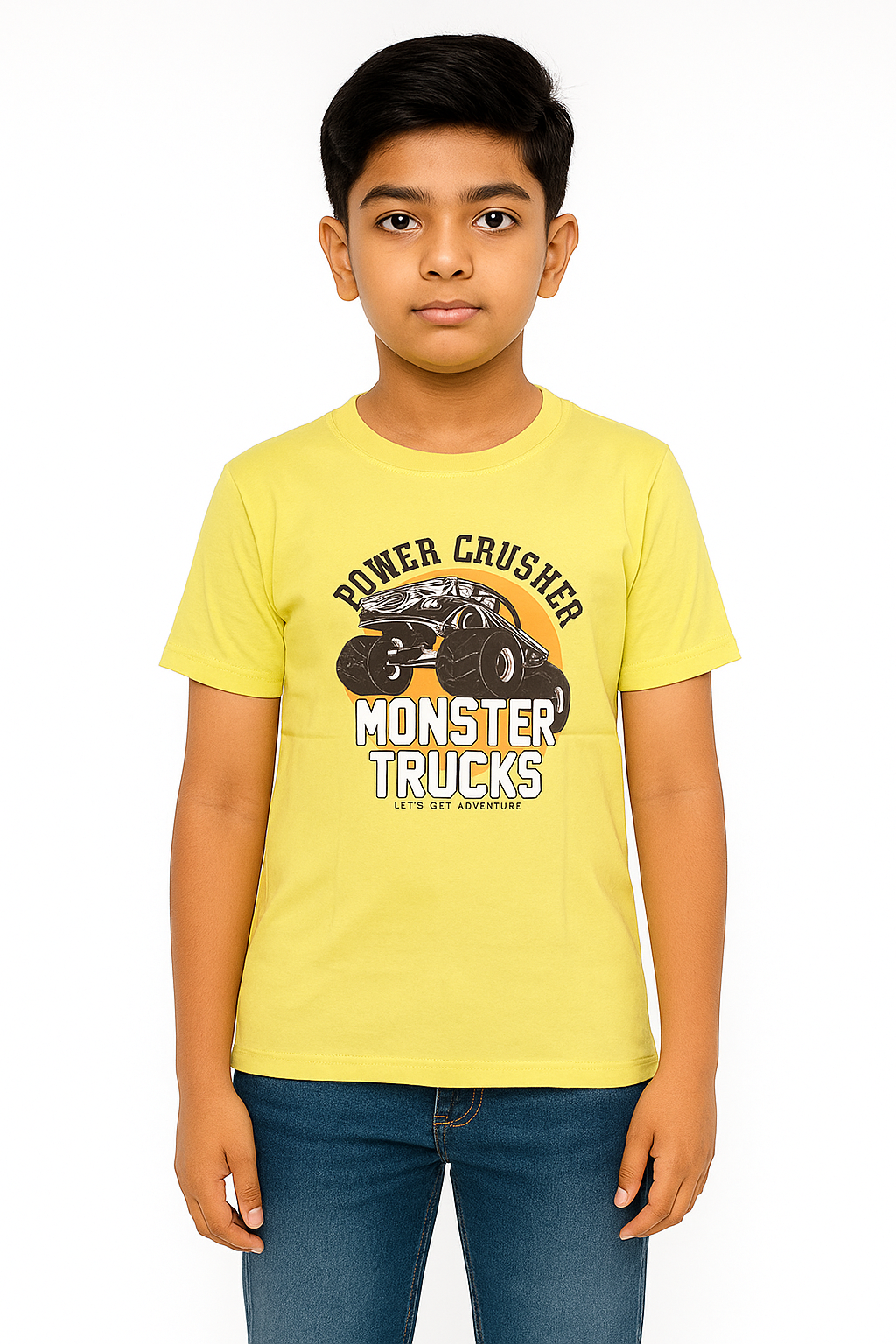 Boys' Cotton Half Sleeve T-Shirt Goldenrod