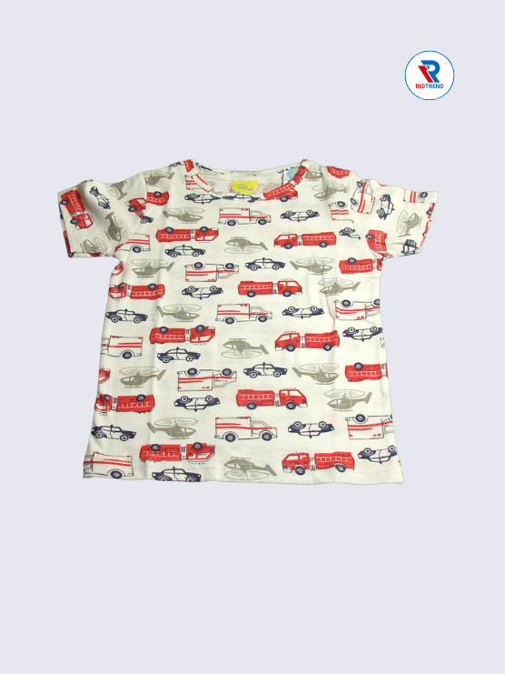 Boys Co-Ord T-Shirt 03-04Yrs Cream and Red Color RioTrend