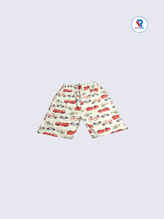 Boys Co-Ord Shorts 03-04Yrs Cream and Red Color RioTrend