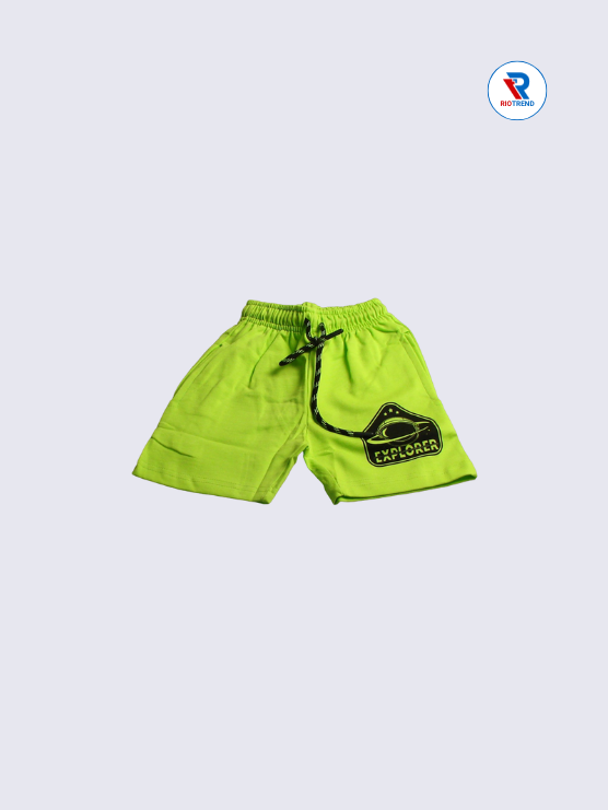 Boys Shorts 02-08Yrs Black and Green Color RioTrend