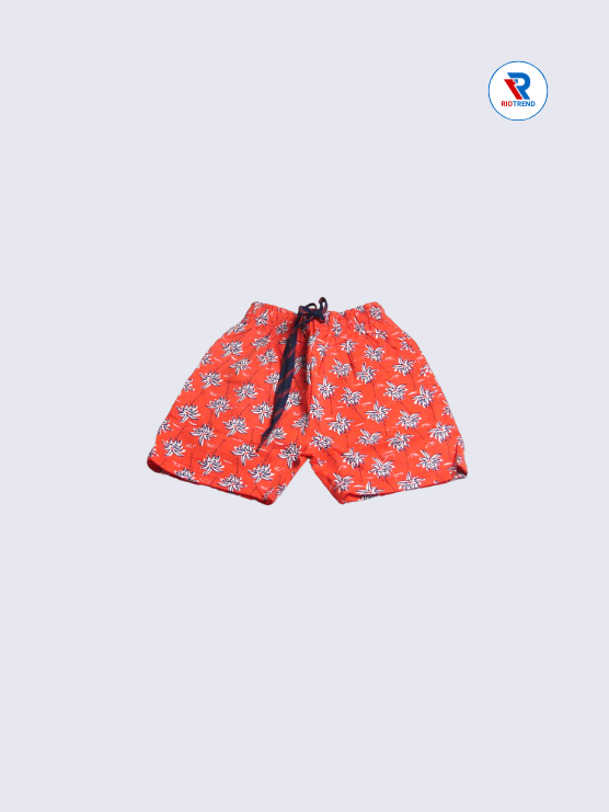 Boys Shorts 05-06Yrs Black and Scarlet Color RioTrend