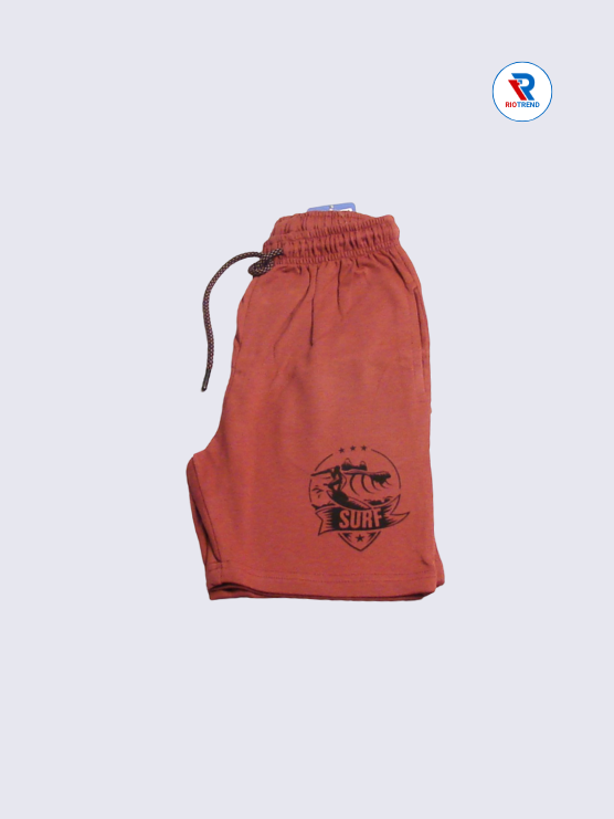 Boys Shorts 09 to 14yrs in Chestnut Color (Half Folded)-RioTrend