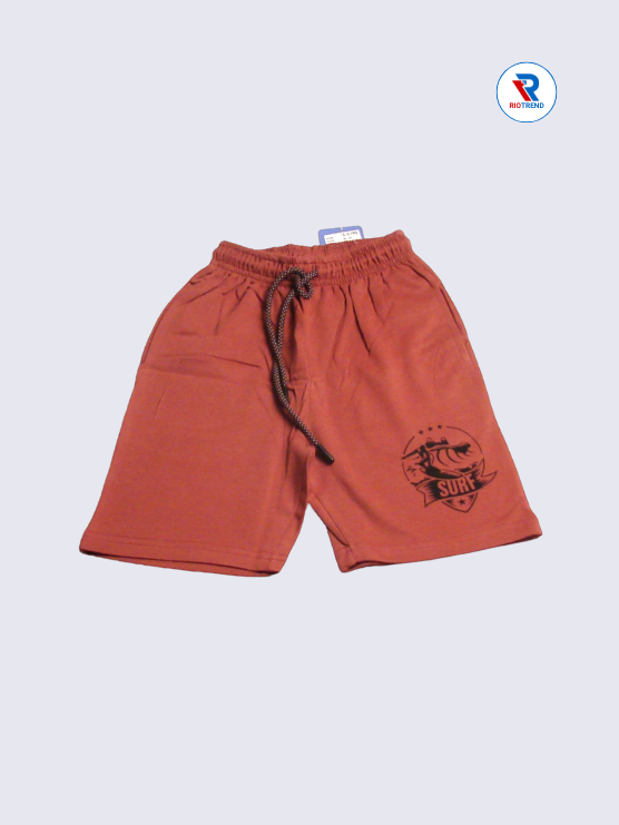 Boys Shorts 09 to 14yrs in Chestnut Color (Full)-RioTrend
