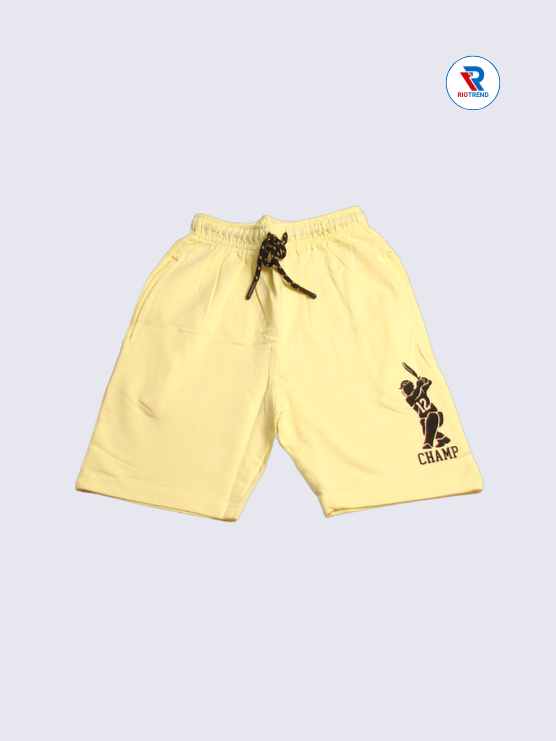 Boys Shorts 09 to 12yrs in Light Goldenrod Yellow Color (Full)-RioTrend
