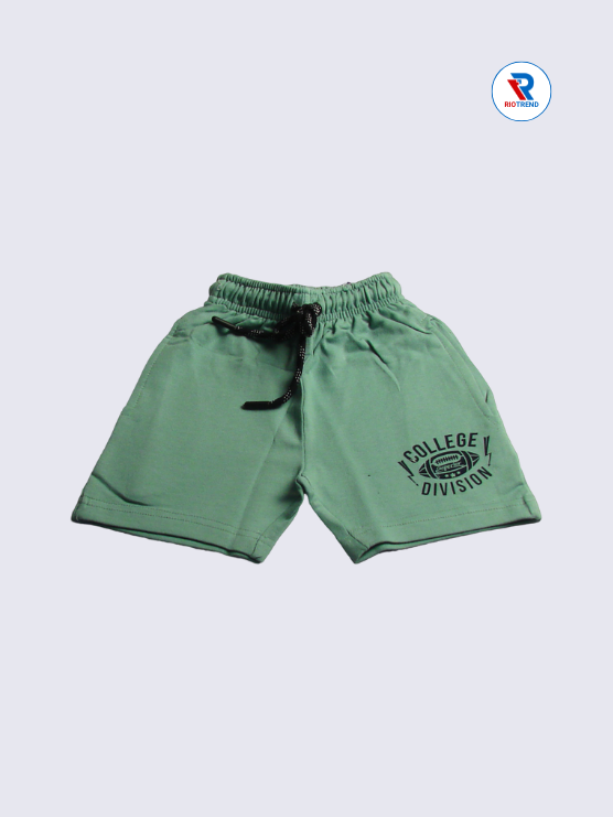 Boys Shorts 02 to 12yrs in Light Dark Green Color (Full)-RioTrend