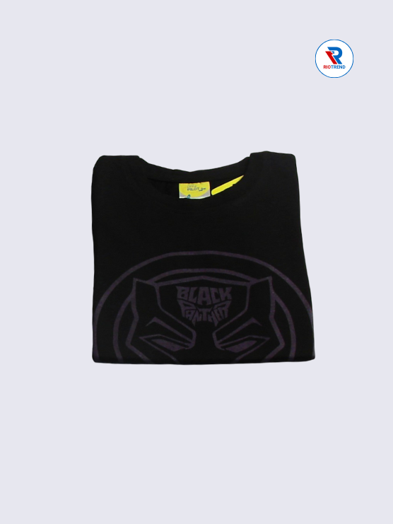 Boys T-Shirt 02 to 12yrs in Black Color(Folded)-RioTrend