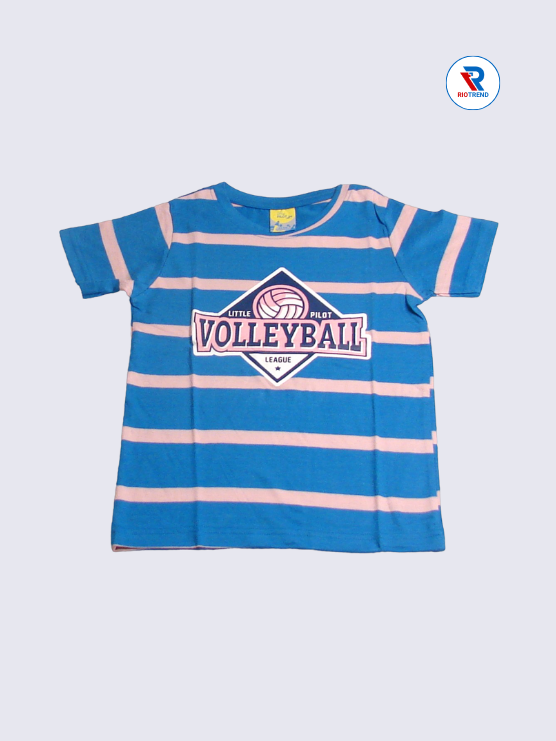 Boys T-Shirt 05-06yrs in Cerulean Blue Color(Front)-RioTrend