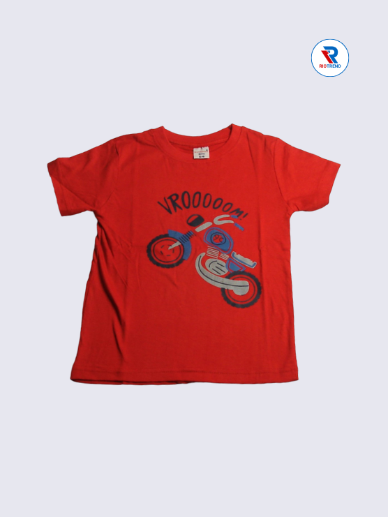 Boys T-Shirt 05-06yrs in Red Color(Front)-RioTrend