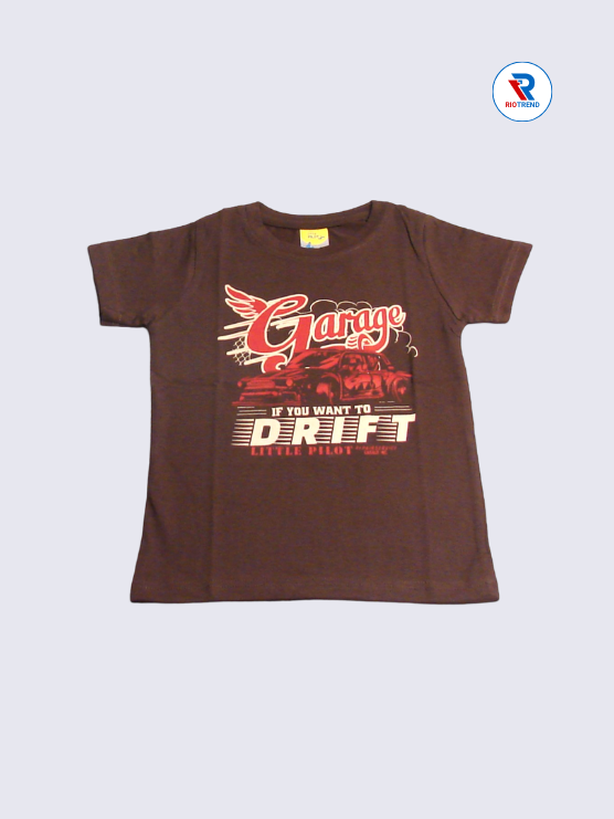 Boys T-Shirt 05 to 14yrs in Dark Sienna Color(Front)-RioTrend