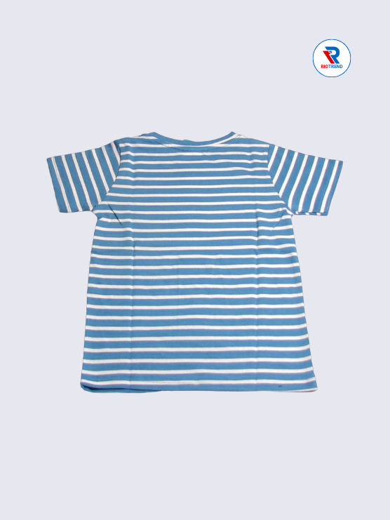 Boys T-Shirt 05 to 08yrs in Cadet Blue Color(Back)-RioTrend