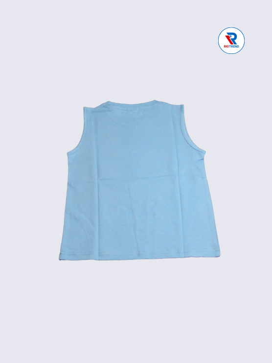 Boys T-Shirt 05 to 10yrs in Steel Blue with Red Color(Back)-RioTrend
