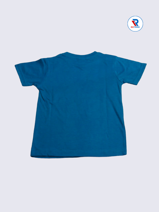 Boys T-Shirt 05 to 12yrs in Blue with Yellow Color(Back)-RioTrend