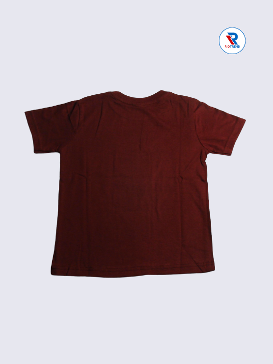 Boys T-Shirt 05 to 12yrs in Brown Color(Back)-RioTrend