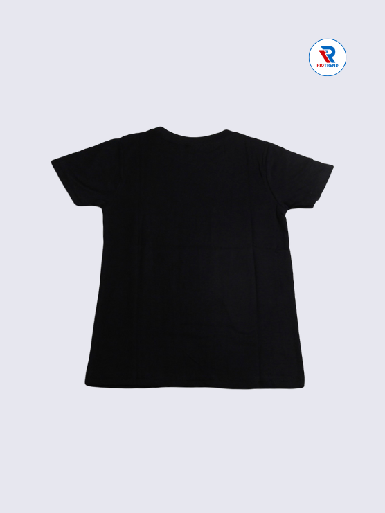 Boys T-Shirt 07-08yrs in Black with Gold Color(Back)-RioTrend