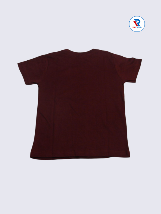 Boys T-Shirt 07-08yrs in Maroon and Yellow Color(Back)-RioTrend