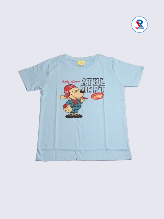 Boys T-Shirt 09 to 14yrs in Light Steel Blue Color(Front)-RioTrend
