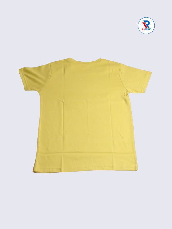 Boys T-Shirt 11 to 12yrs in Goldenrod Color(Back)-RioTrend