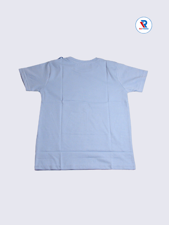 Boys' Cotton Half Sleeve T-Shirt Pastel Blue