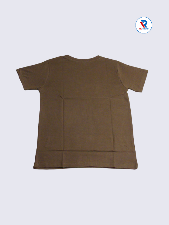 Boys T-Shirt 11 to 12yrs in Dark Brown Color(Back)-RioTrend