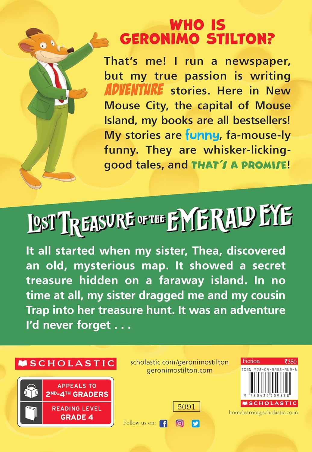 Geronimo Stilton #01: Lost Treasure Of The Emerald Eye (English, Paperback, Geronimo Stilton)