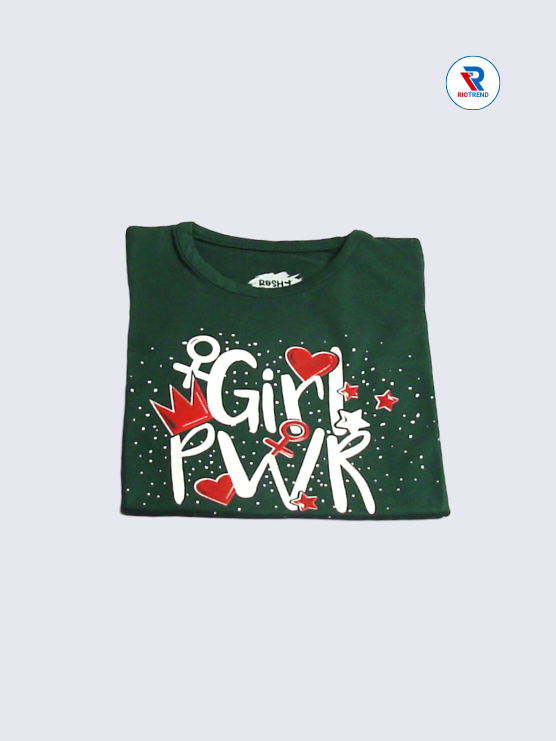 Girls Full Sleeve T-Shirt 02-03yrs in Charcoal Color(Folded)-RioTrend