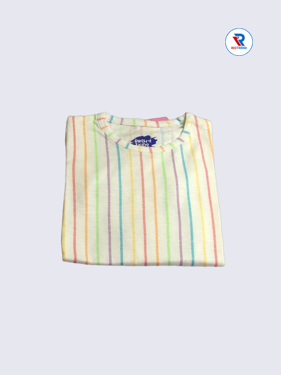 Girls Full Sleeve T-Shirt 02-03yrs in Multicolor(Folded)-RioTrend