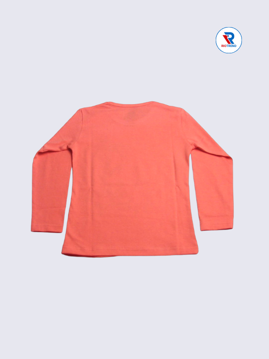 Girls Full Sleeve T-Shirt 03-04yrs in Pink Color(Back)-RioTrend