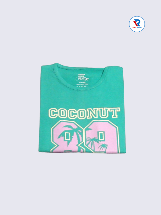 Girls Full Sleeve T-Shirt 03 to 08yrs in Seafoam Green Color(Folded)-RioTrend