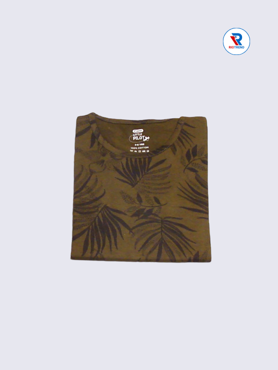 Girls Full Sleeve T-Shirt 03 to 14yrs in Raw Umber Color(Folded)-RioTrend