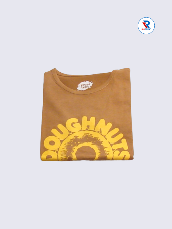Girls Full Sleeve T-Shirt 09-10yrs in Bronze Color(Folded)-RioTrend