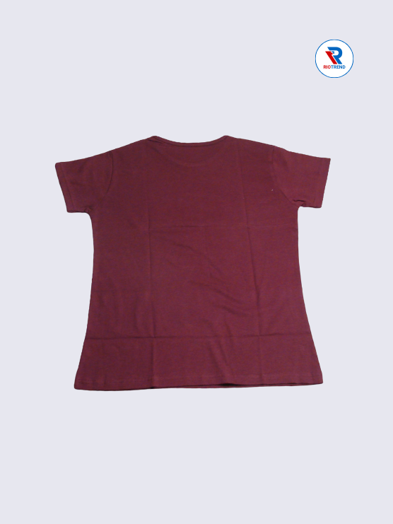 Girls Full Sleeve T-Shirt 13-14yrs in Maroon(Back)-RioTrend