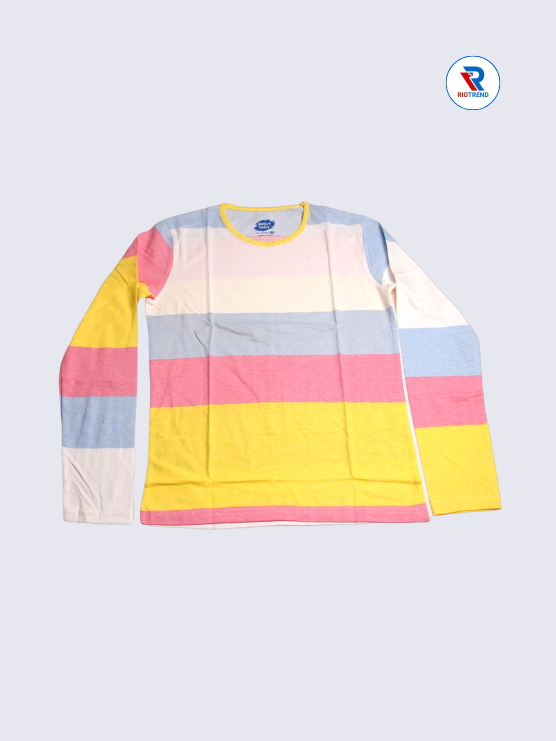 Girls Full Sleeve T-Shirt 13-14yrs in Multicolor(Front)-RioTrend