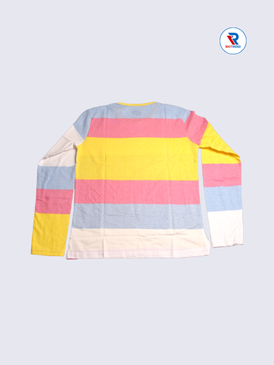 Girls Full Sleeve T-Shirt 13-14yrs in Multicolor(Back)-RioTrend