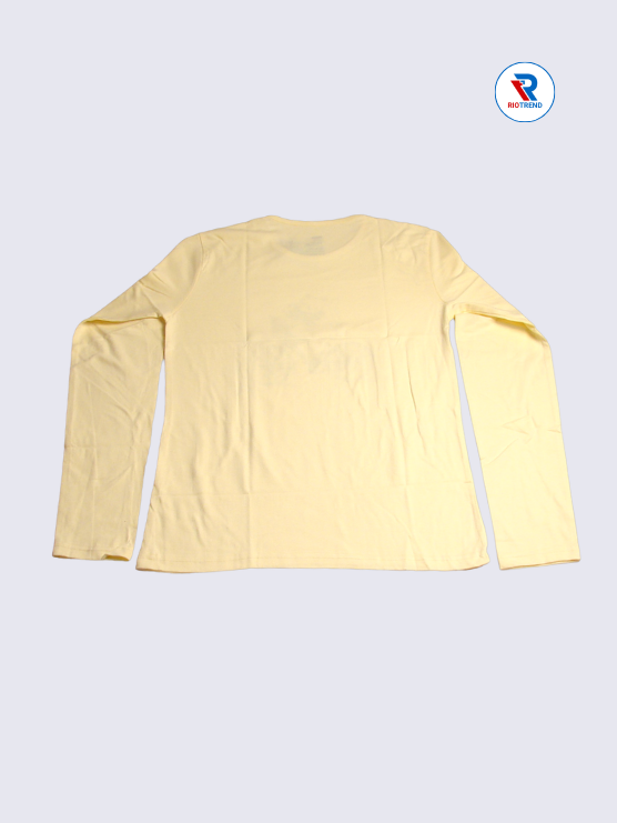 Girls Full Sleeve T-Shirt 15-16yrs in Flaxen(Back)-RioTrend