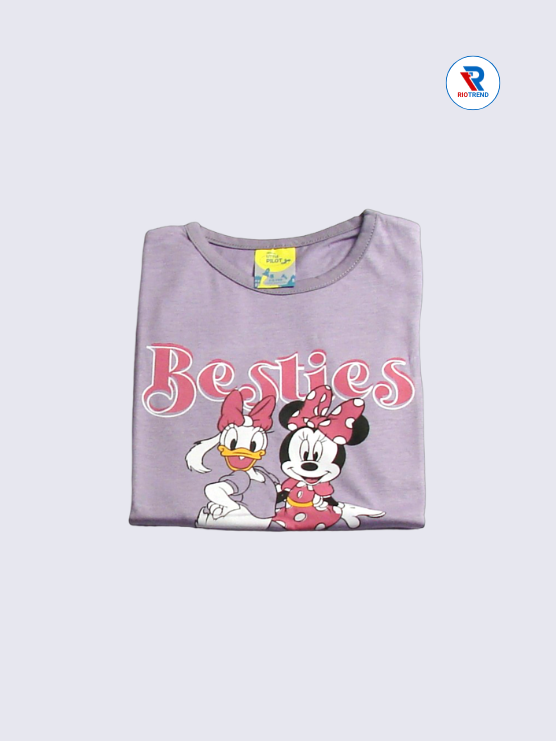 Girls T-Shirt 02-03yrs in Mauve Color(Folded)-RioTrend