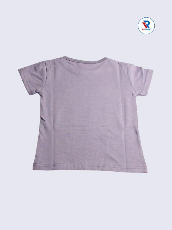 Girls T-Shirt 02-03yrs in Mauve Color(Back)-RioTrend
