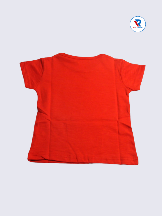 Girls T-Shirt 02-03yrs in Red Color(Back)-RioTrend