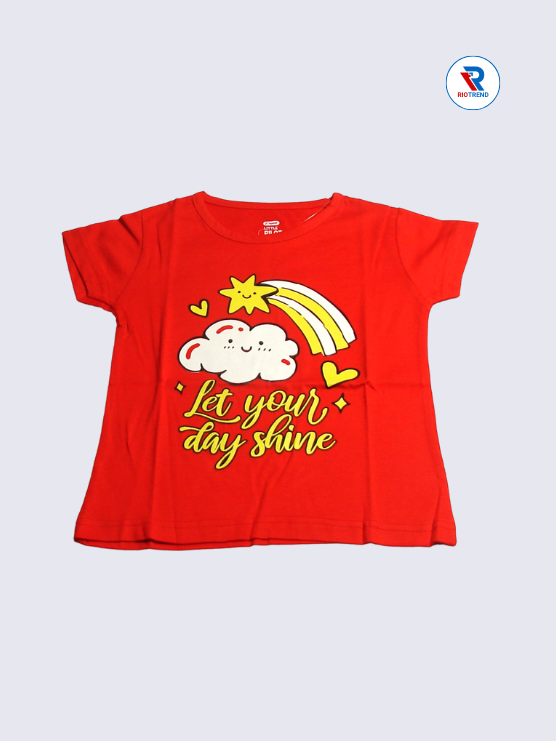 Girls T-Shirt 03 to 14yrs in Black Color(Back)-RioTrend