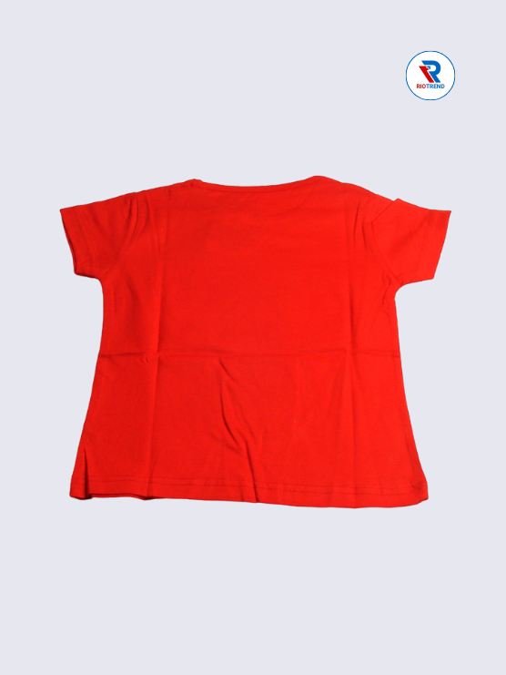 Girls T-Shirt 03 to 14yrs in Black Color(Front)-RioTrend