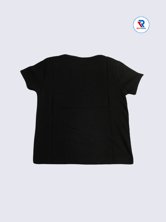 Girls T-Shirt 05 to 08yrs in Black Color(Back)-RioTrend