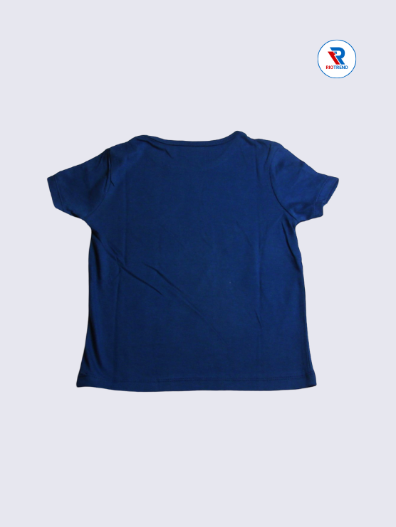 Girls T-Shirt 05 to 08yrs in Blue Color(Back)-RioTrend