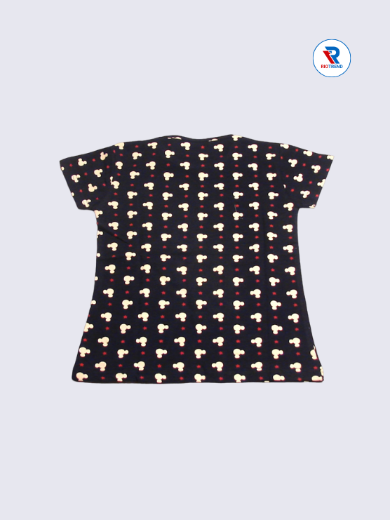 Girls T-Shirt 07-08yrs in Charcoal Color(Back)-RioTrend
