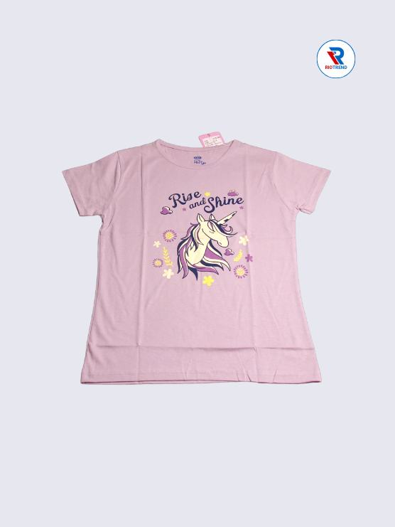 Girls T-Shirt 11-12yrs in Lilac(Front)-RioTrend